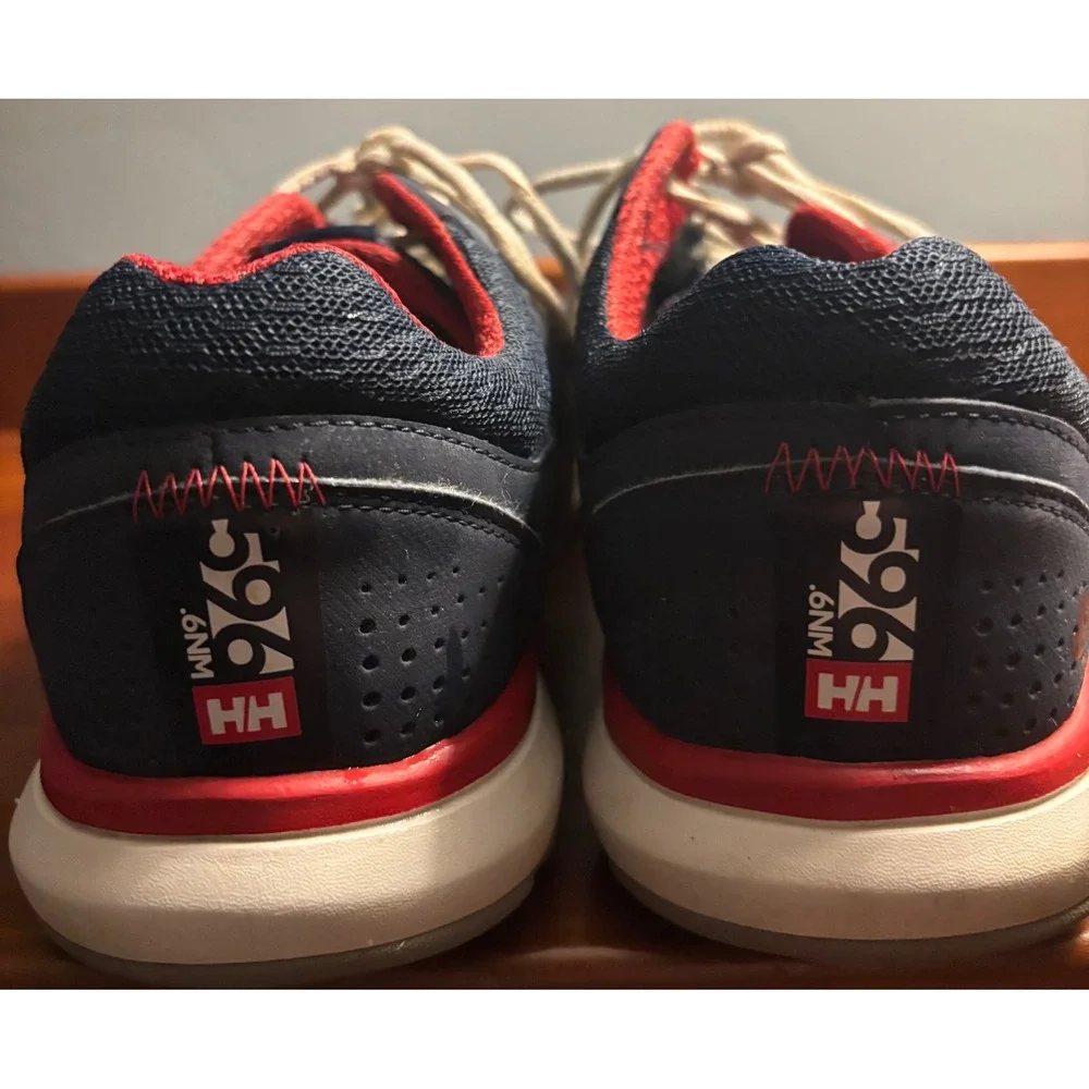 Helly Hansen Hydropower Mens 9 Navy Blue Red Sailing Deck Shoes 11582.597